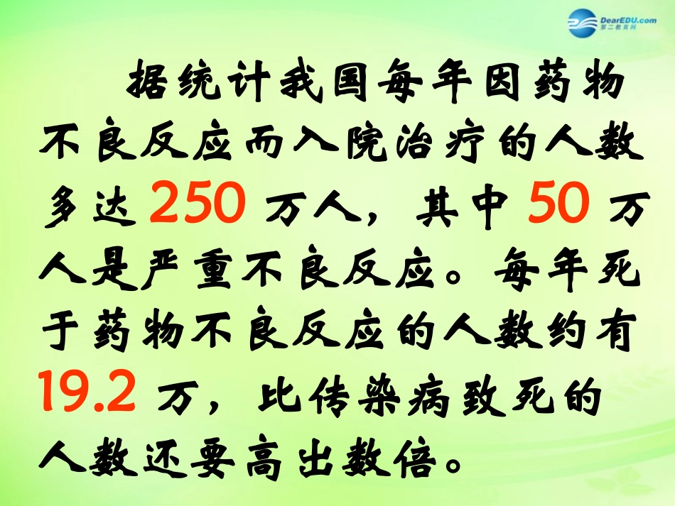 七年级生物下册 3.6.3 安全用药课件 （新版）济南版_第3页