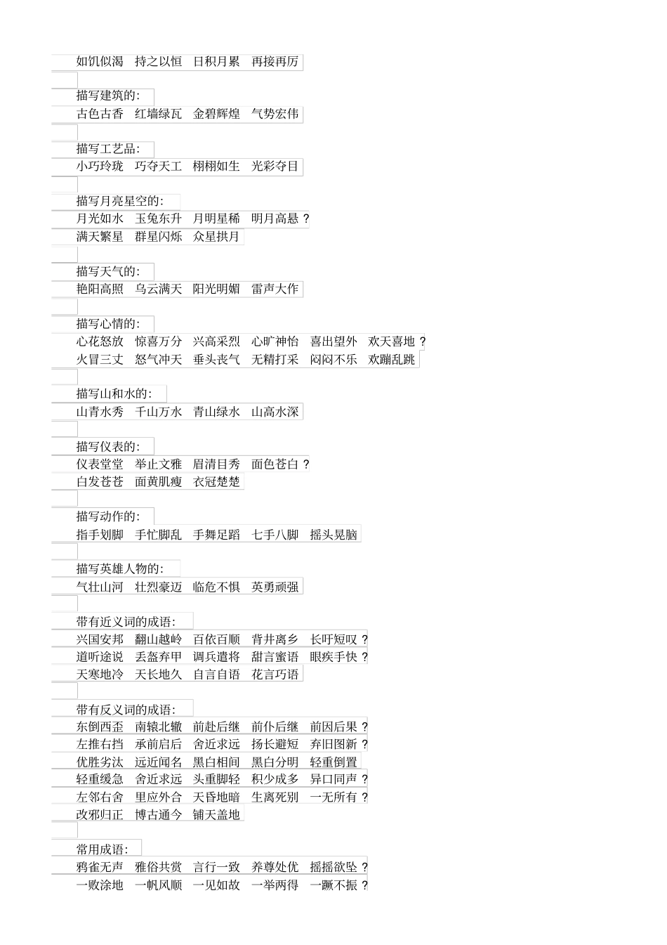 初中语文分类词语大全_第3页