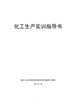 化工实训指导
