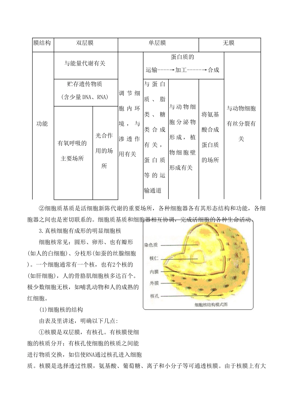 高二生物 细胞核的结构与功能_第3页
