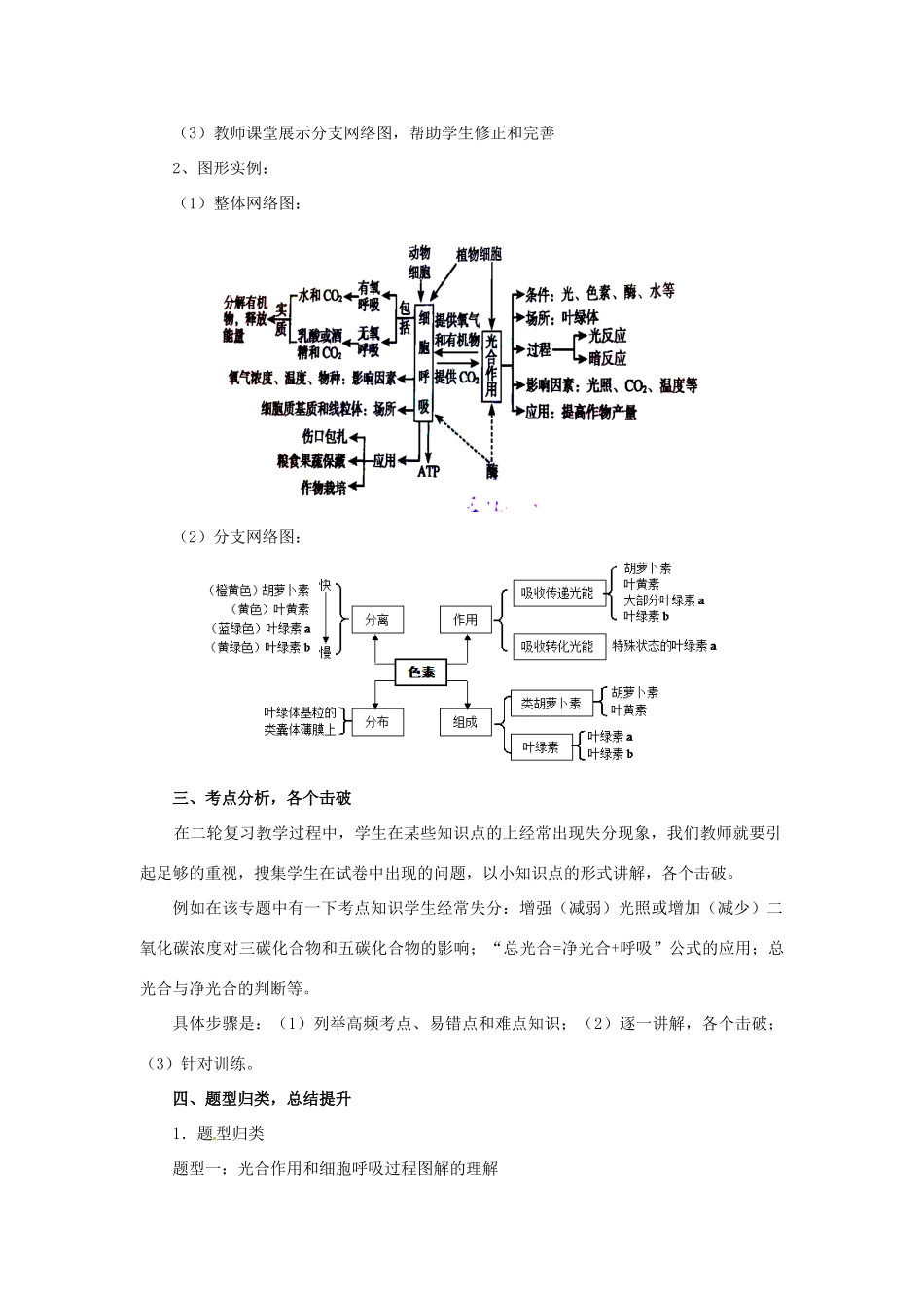 高考生物二轮复习 光合作用与呼吸作用教案-人教版高三全册生物教案_第2页
