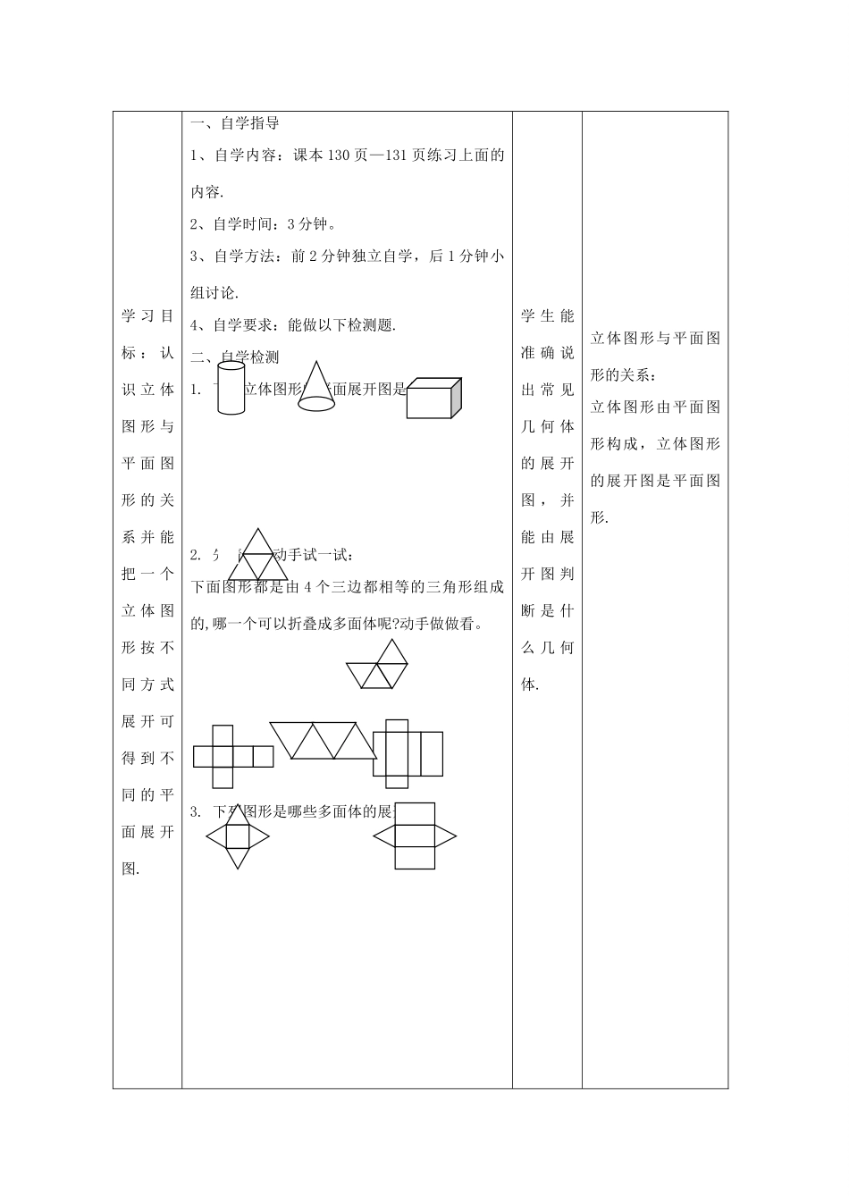 -七年级数学上册 4.3 立体图形的表面展开图教案 （新版）华东师大版-（新版）华东师大版初中七年级上册数学教案_第2页