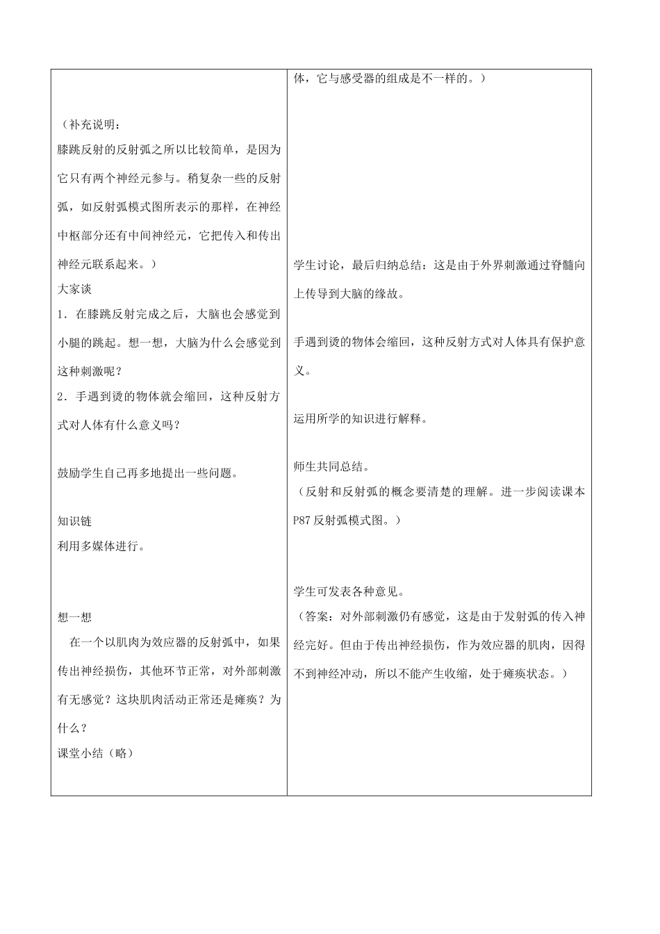 七年级生物下册 4.2《信息的传递》第二课时教学设计 冀教版_第3页