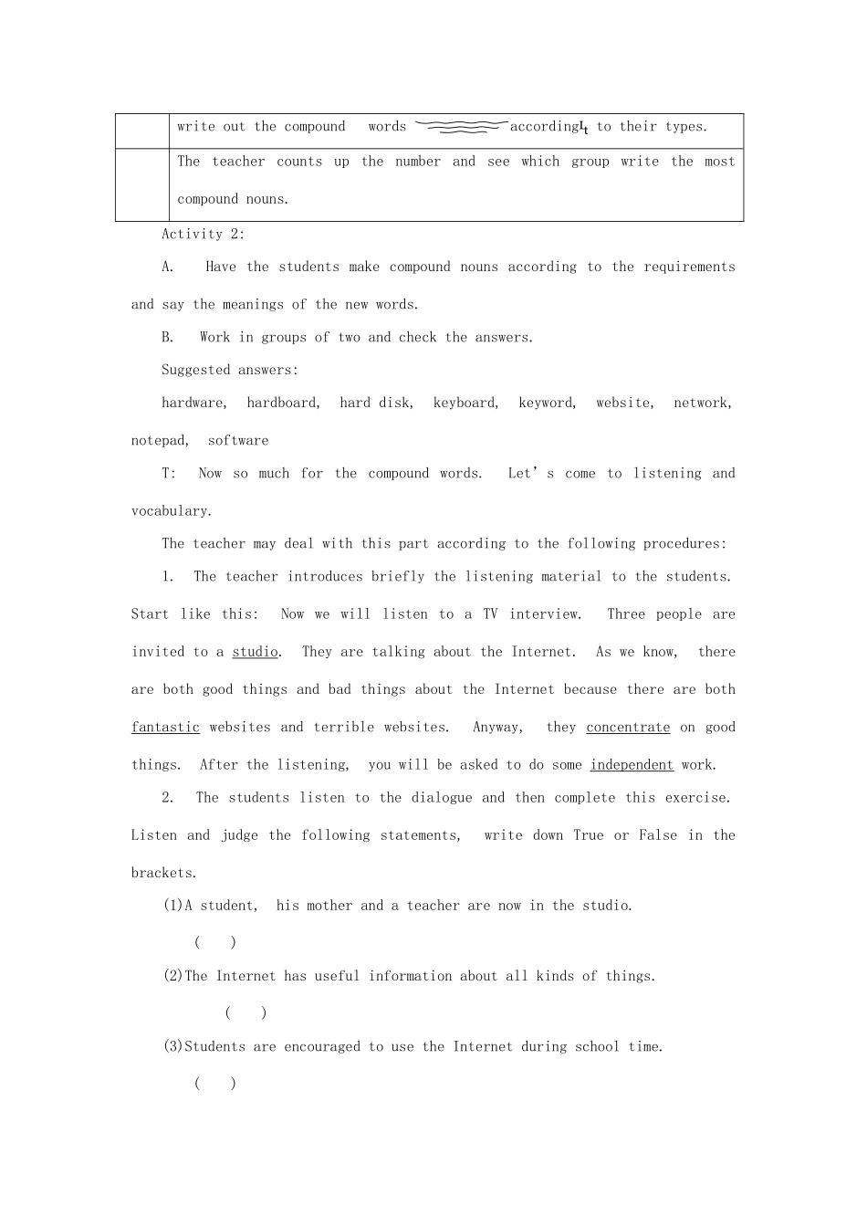 高中英语 Module 6 4th period教案 外研版必修1_第2页