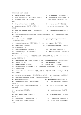 常用英语口语100句超实用-
