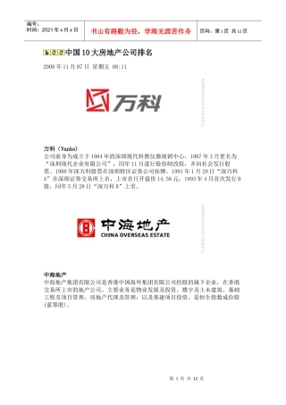中国十大(房地产、广告、平面设计)公司