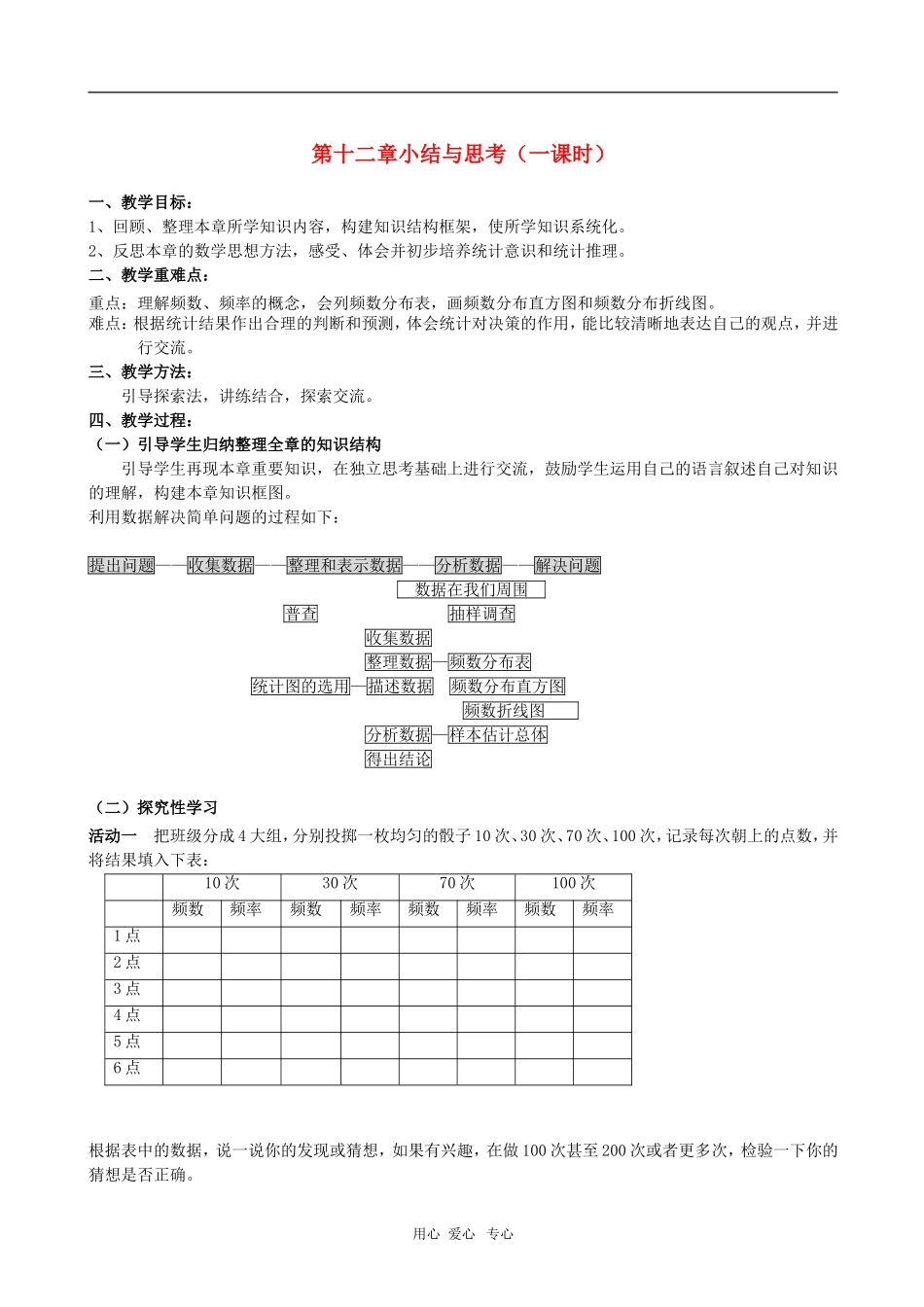 七年级数学下册 第十二章小结与思考教案 苏科版_第1页