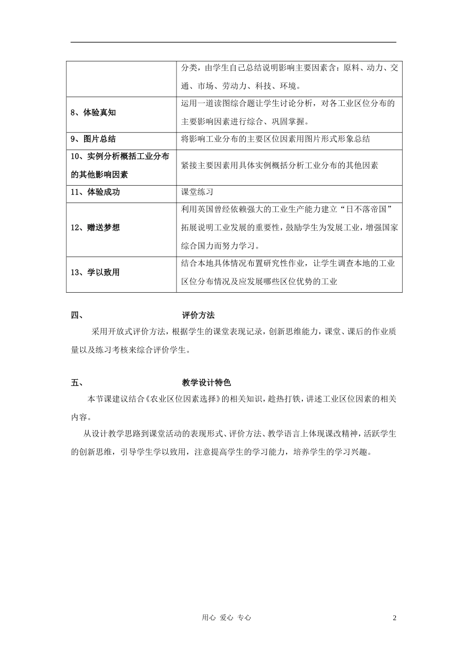 高中地理《工业区位》教案1 中图版必修2_第2页
