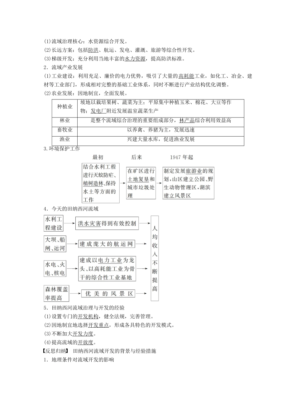 高考地理大一轮复习 第2章 区域可持续发展 第33讲 流域综合治理与开发-以田纳西洒流域为例讲义 湘教版必修3-湘教版高三必修3地理教案_第2页