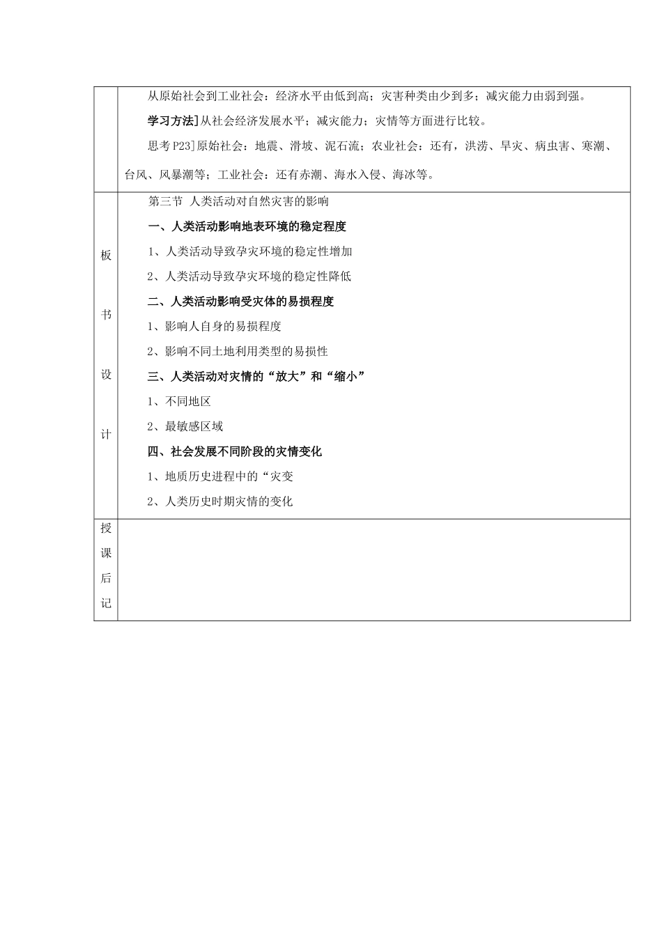 高中地理 第一章 自然灾害与人类活动 第三节 人类活动对自然灾害的影响教案 新人教版选修5-新人教版高二选修5地理教案_第3页