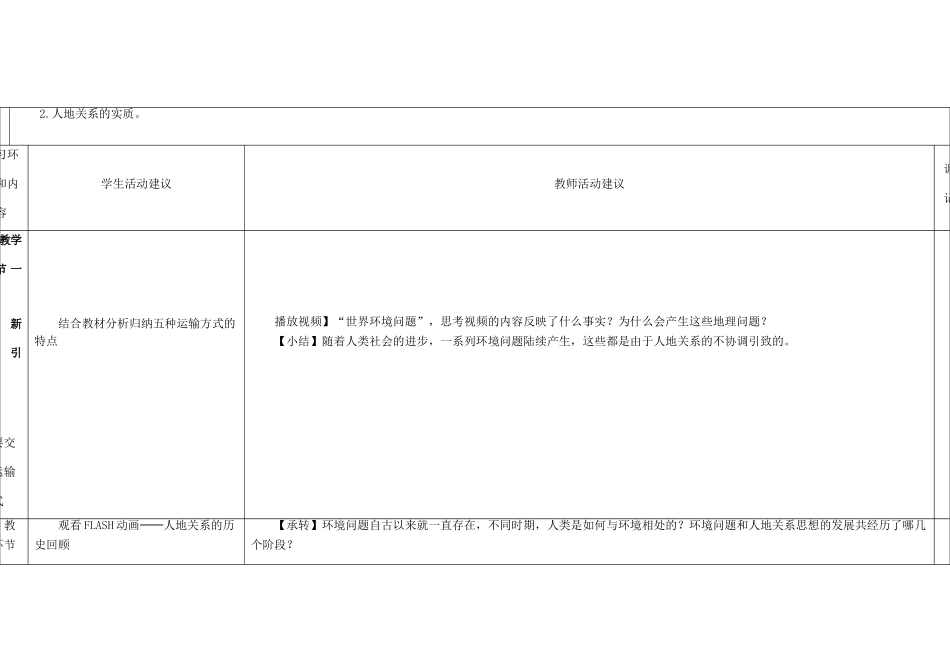 高中地理下学期《人地关系》教学设计-人教版高中全册地理教案_第2页