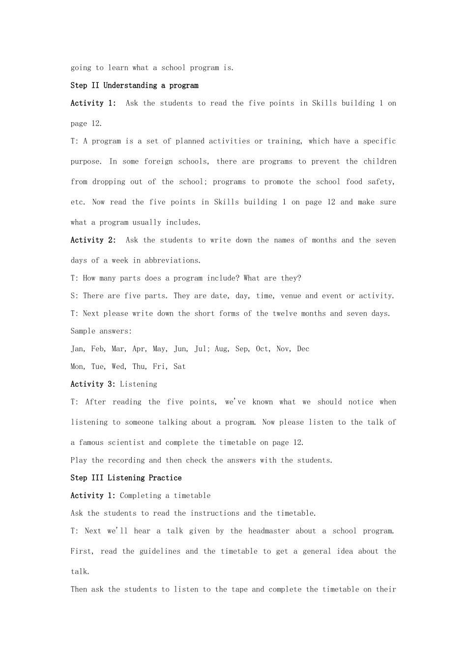 高中英语 Unit1 School life Task教案 牛津译林版必修1-牛津版高一必修1英语教案_第3页