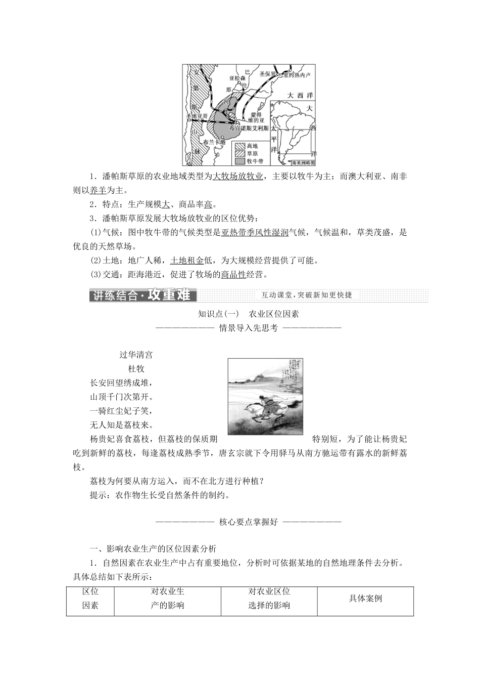 （新高考地区专用）高考地理 第三章 区域产业活动 第一讲 农业区位因素与农业生产讲义 新人教版必修2-新人教版高三必修2地理教案_第3页