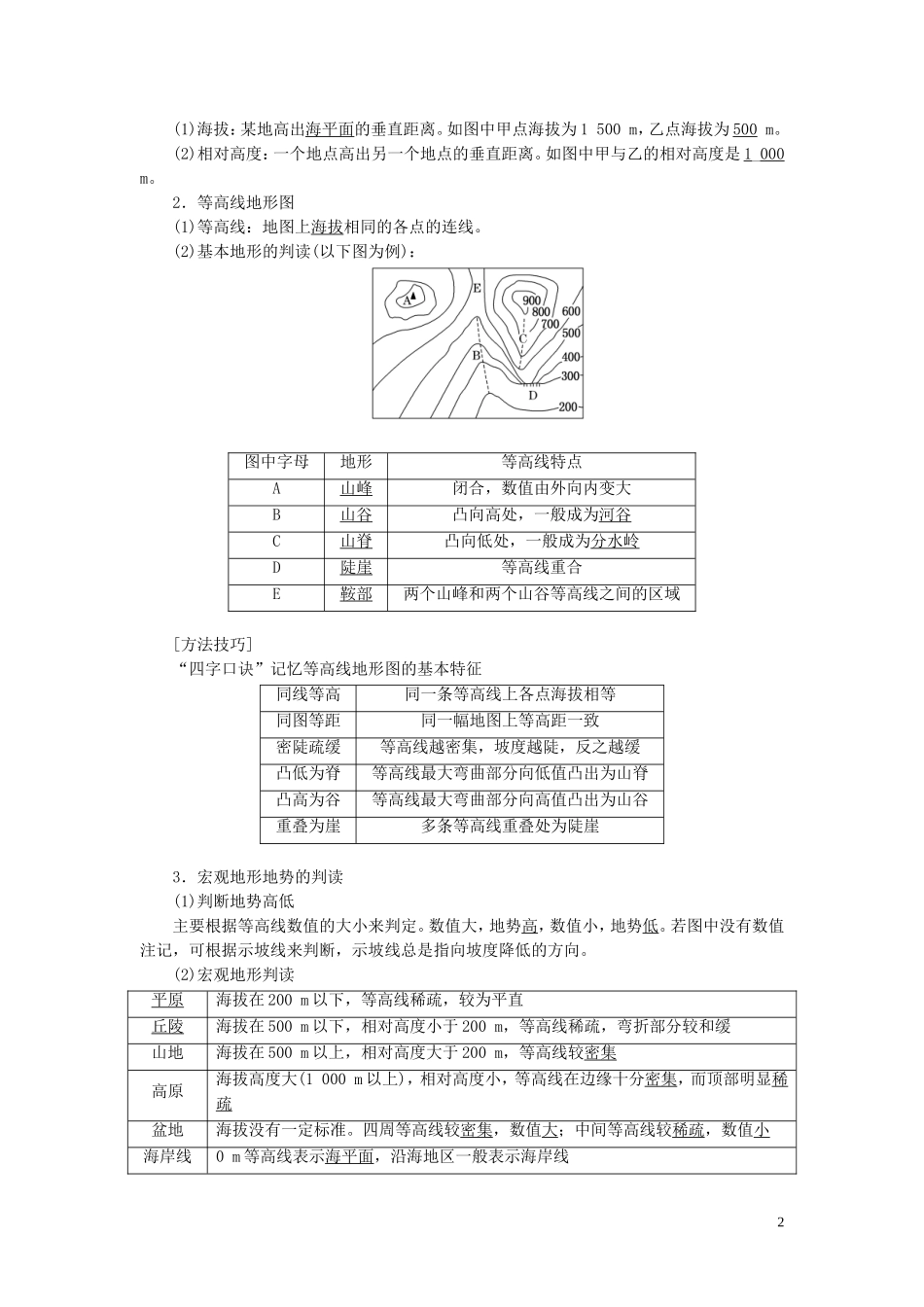 高考地理大一轮复习 第一部分 第一章 地球与地图 第二讲 地图教案（含解析）新人教版-新人教版高三全册地理教案_第2页