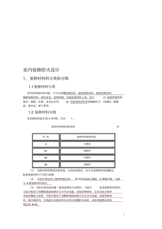 室内装修防火设计