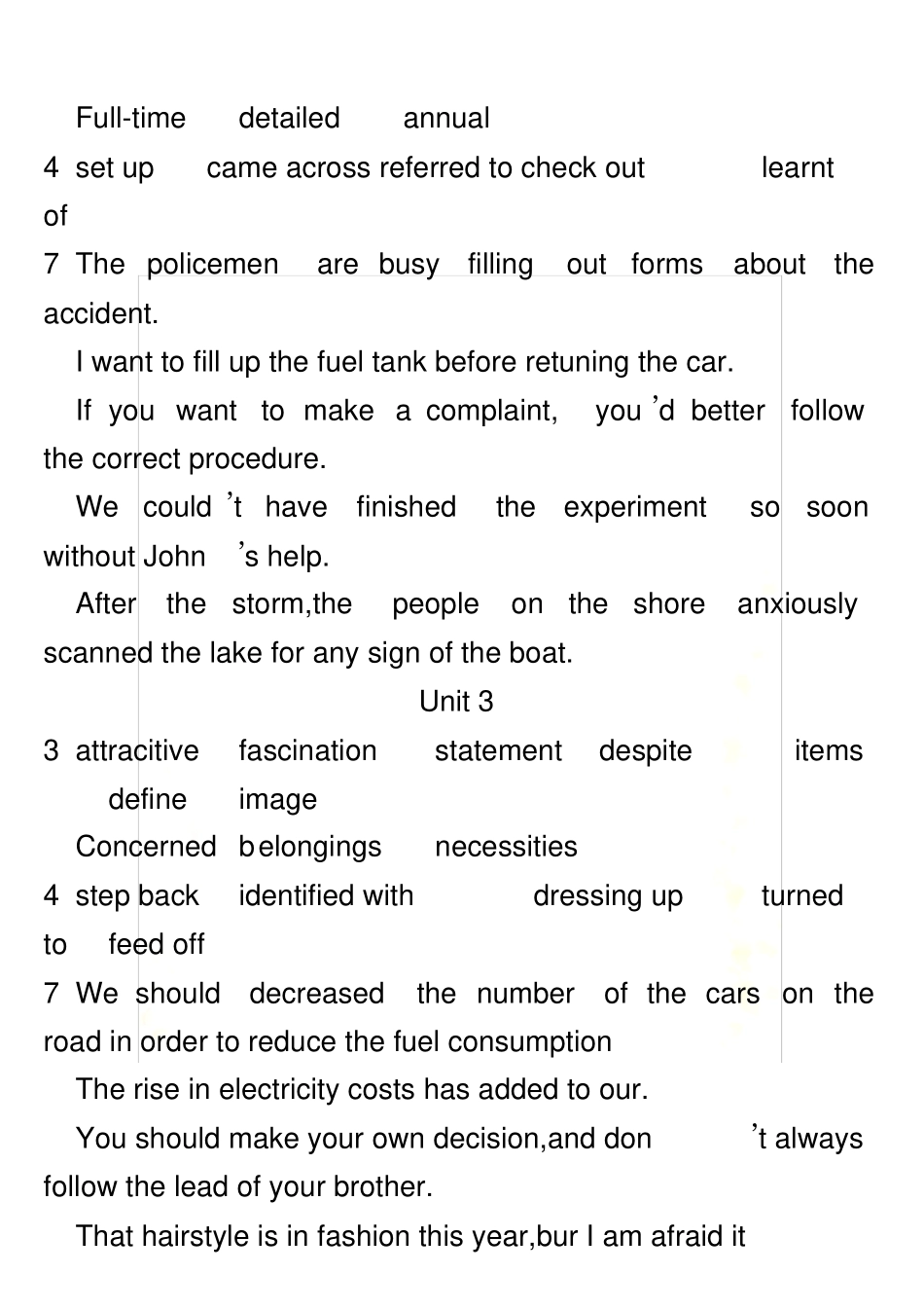 大学体验英语综合教程2第三版课后答案及句子翻译_第3页