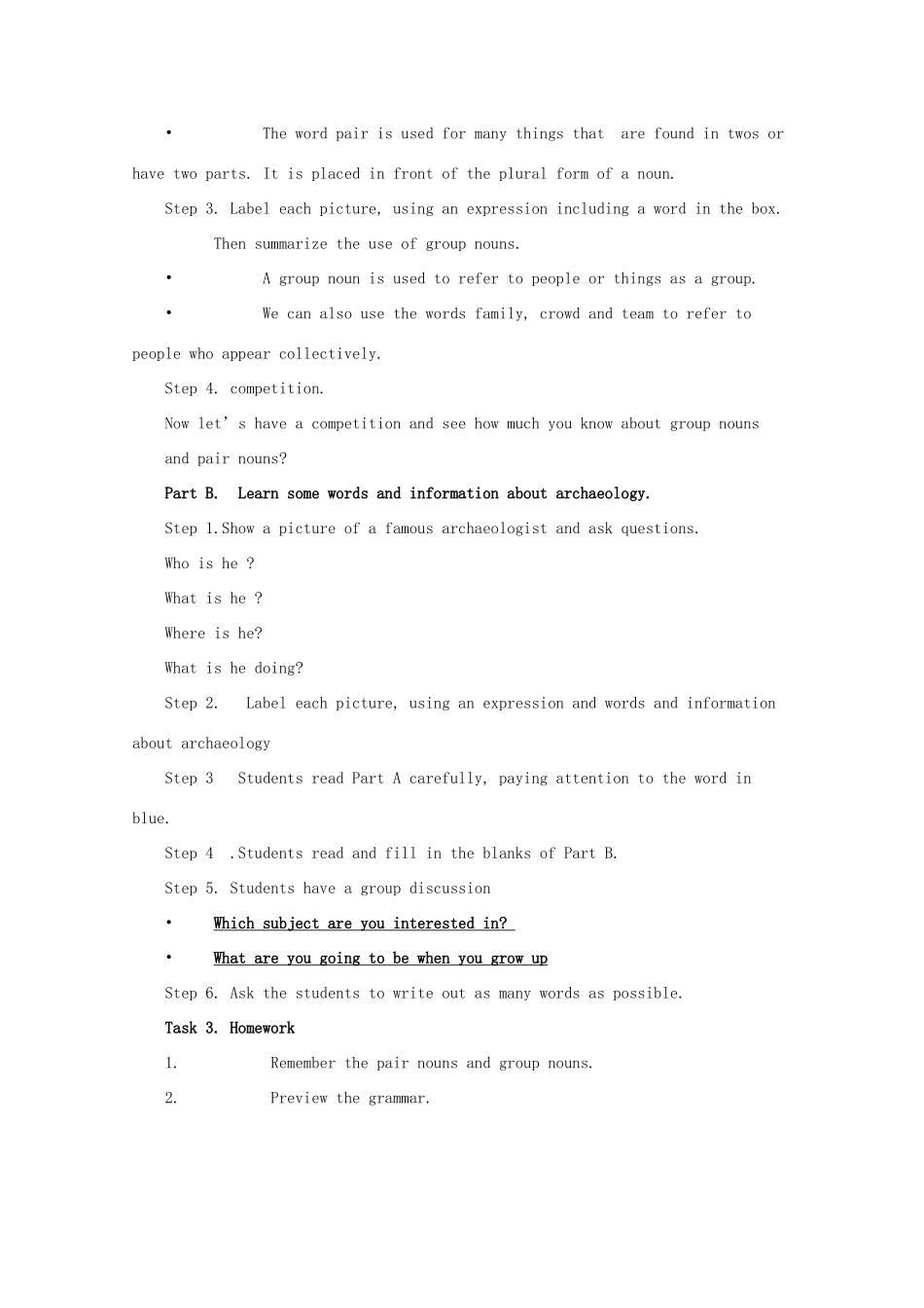 高中英语 Unit3back to the past-word power教案 牛津译林版必修3_第2页