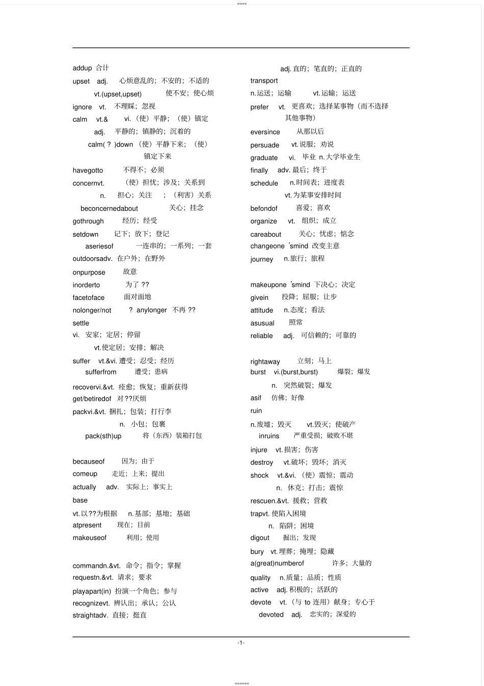 人教版高中英语全部单词表===所有黑体的_第1页