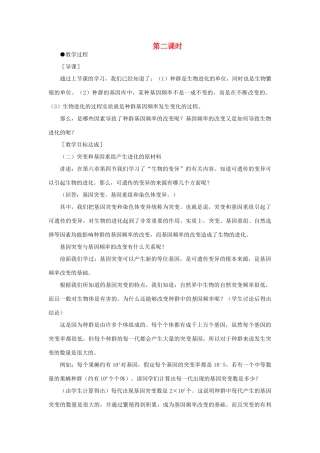 【精品】高中生物 （人教大纲版）第二册 第七章　生物的进化   第七章生物的进化(第二课时)