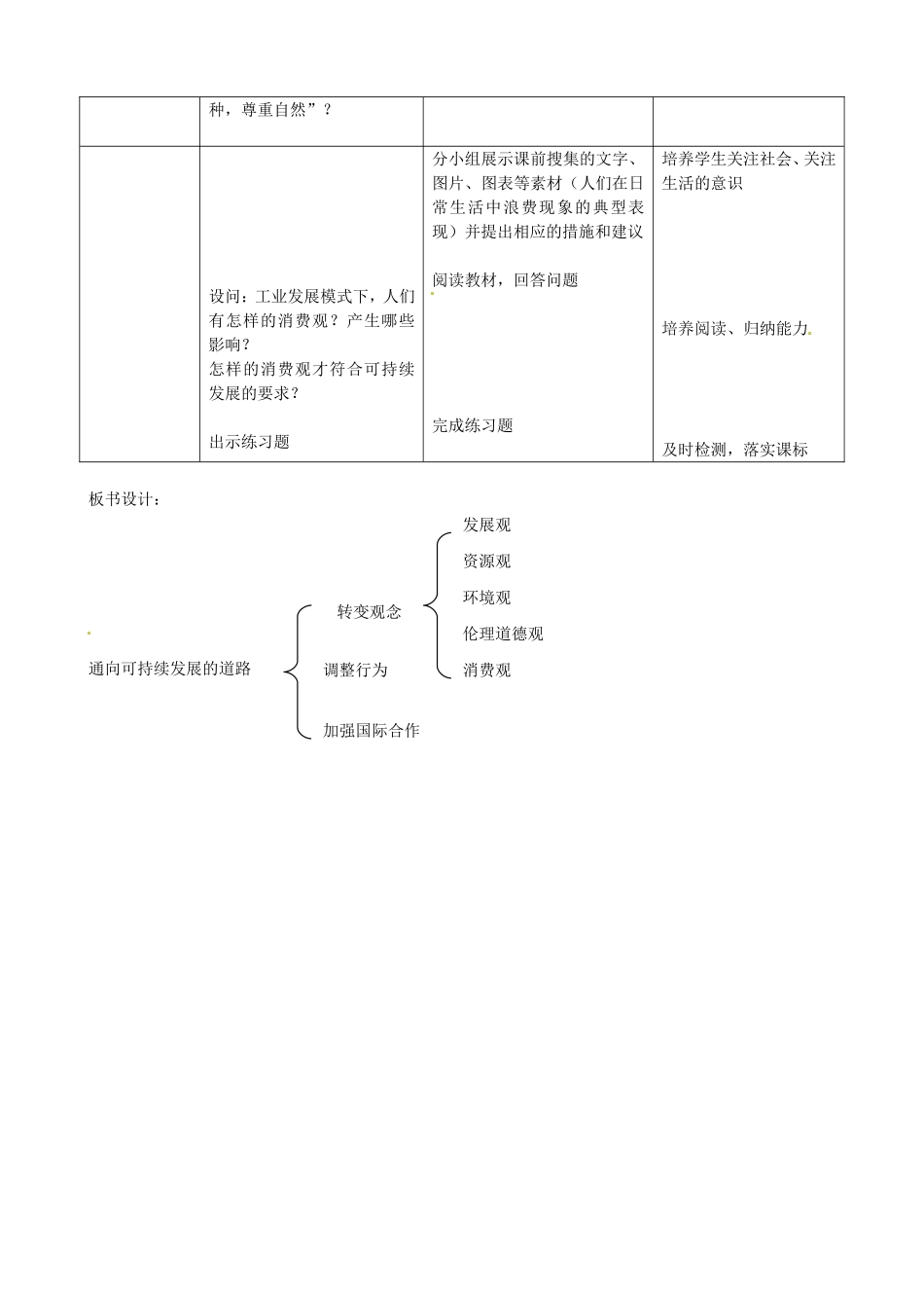 《通向可持续发展的道路》教案（1）_第2页