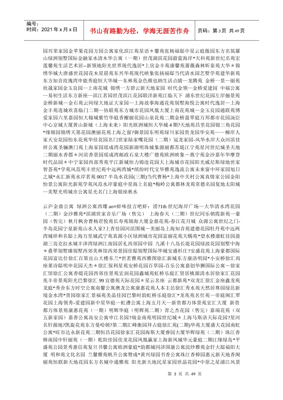 全国楼盘名称大全_第3页