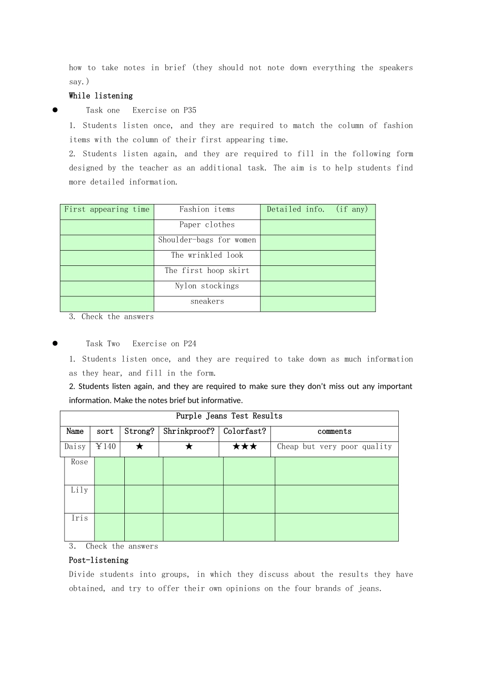 高中英语 unit3 fashion-listening,speaking and writing教案 牛津上海版S2A_第3页