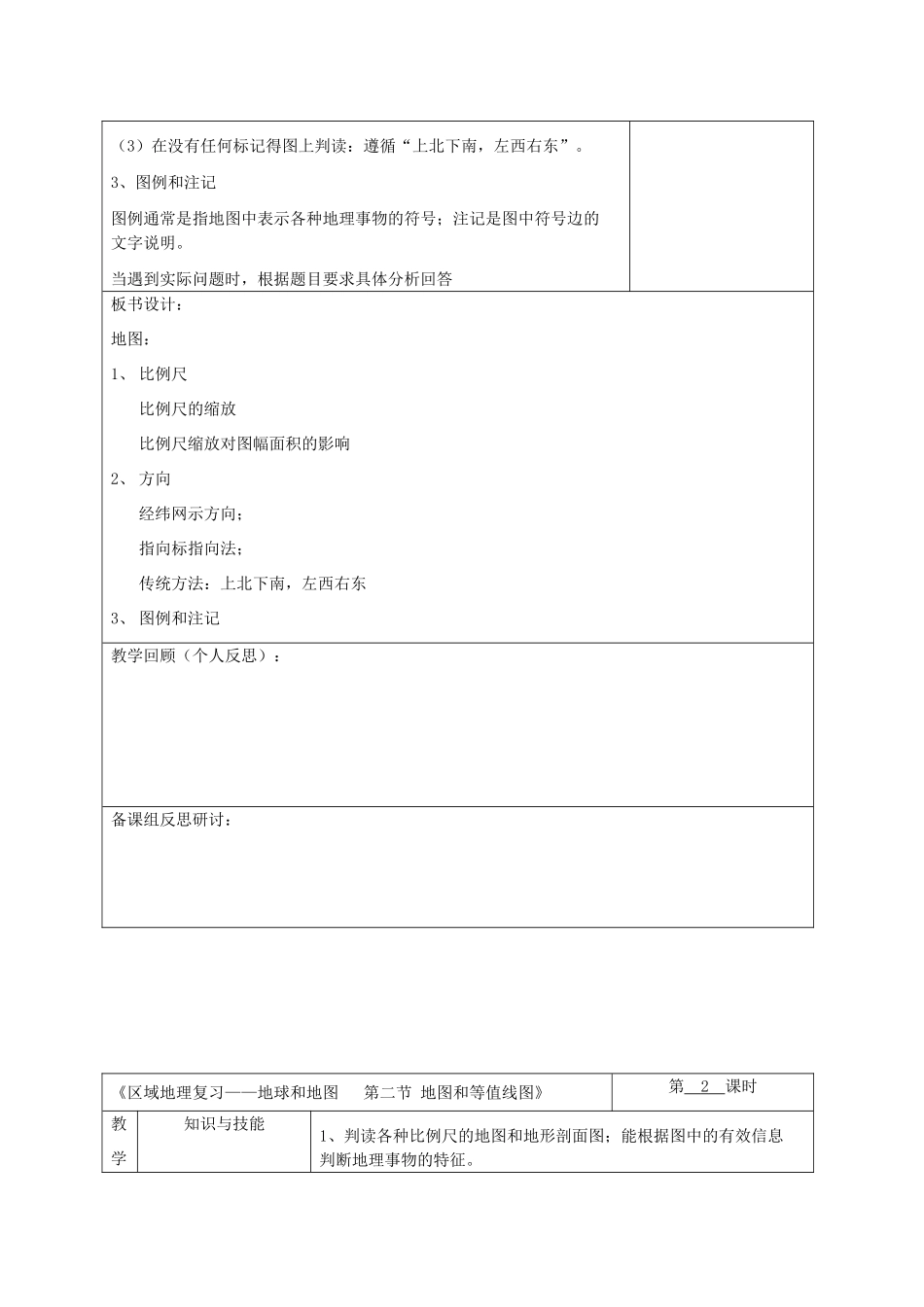 高中地理 区域地理复习 地球和地图 第二节 地图和等值线图教案-人教版高二全册地理教案_第3页