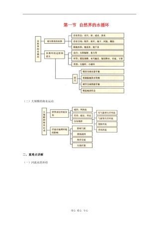 高中地理：3.1《自然界的水循环》教案（新人教版必修1）河北地区专用