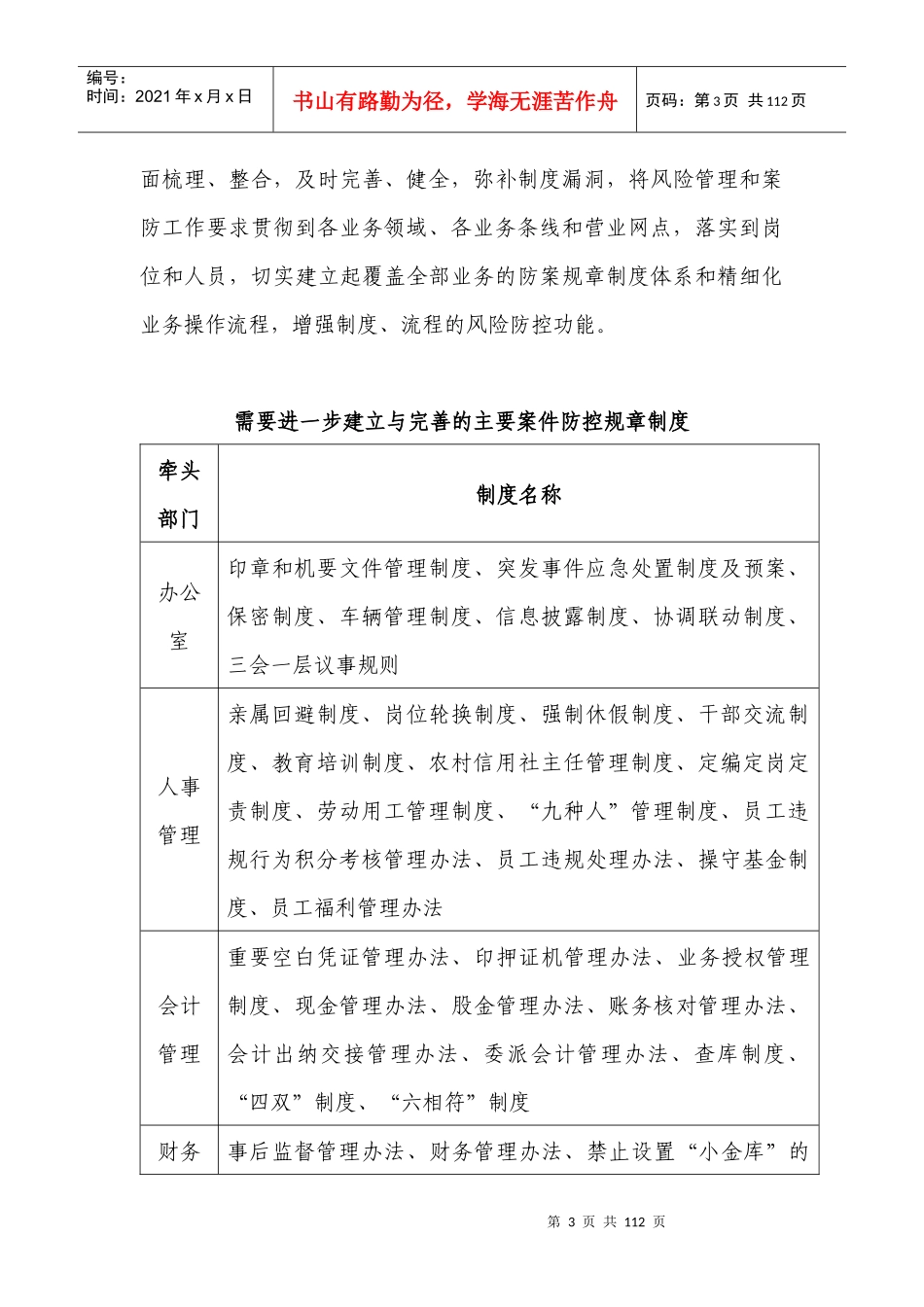 农村信用合作联社案件防控长效机制实施细则_第3页