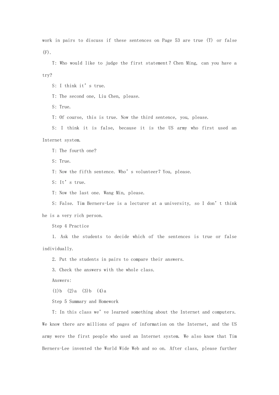 高中英语 Module 6 2nd period教案 外研版必修1_第3页