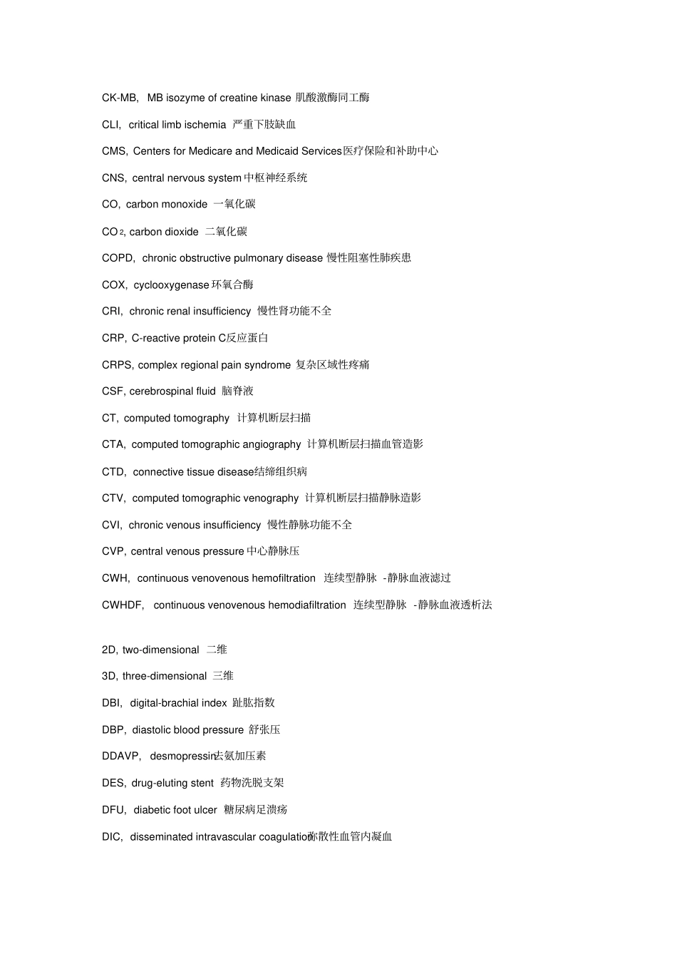 医学常用中英文名称翻译_第3页