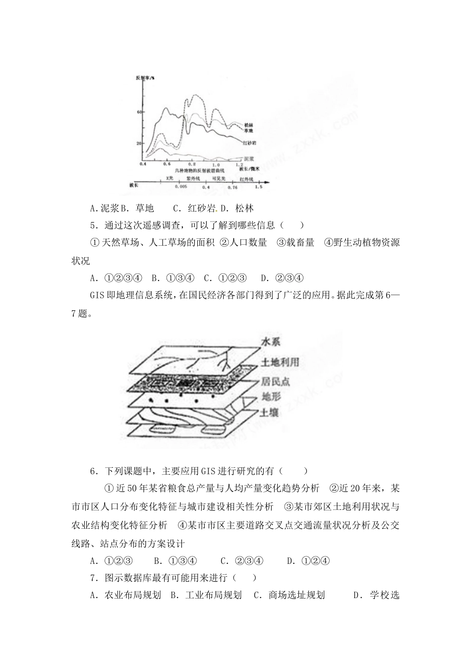 高中地理教案3 全章复习与测试中图版新课标必修3_第2页