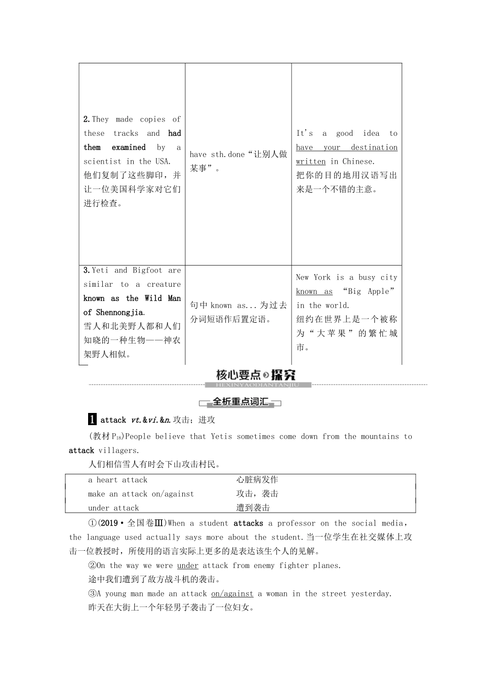 高中英语 Unit 1 Tales of the unexplained Section Ⅵ Language points（Ⅲ）（Project）（教师用书）教案 牛津译林版必修2-牛津版高一必修2英语教案_第3页