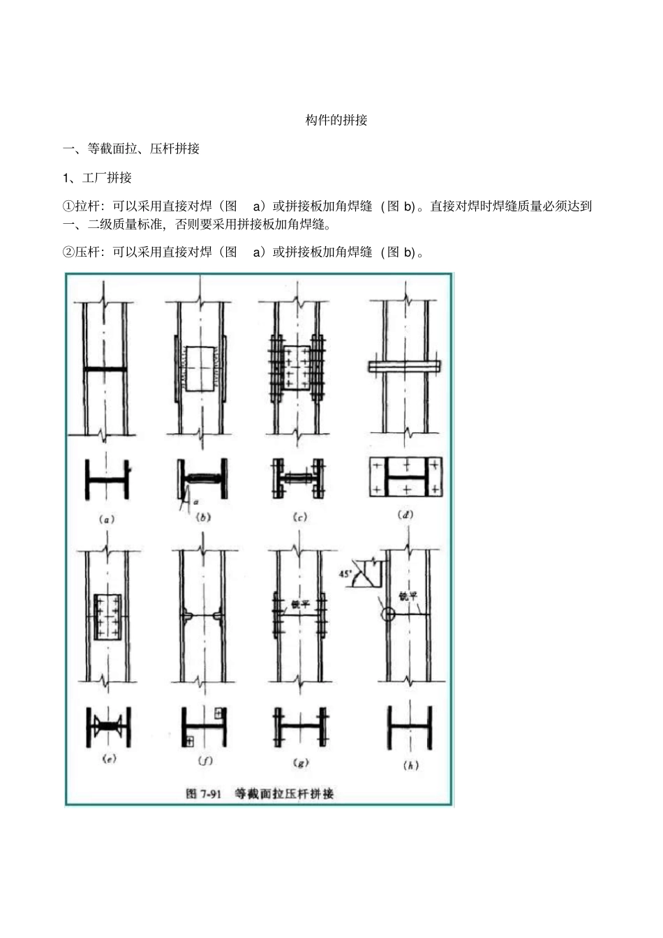 常用几种钢结构【构件的拼接】_第1页