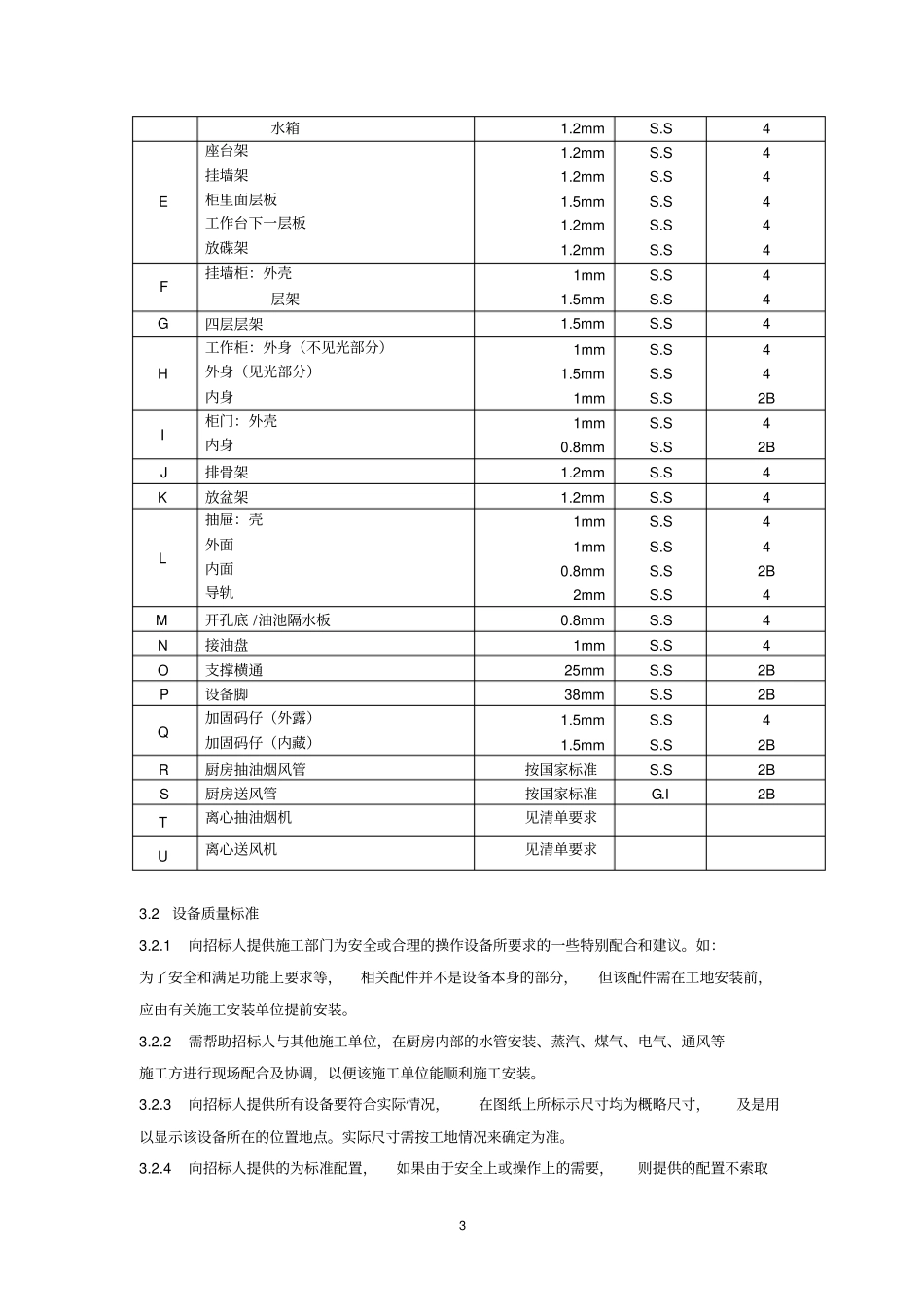 厨房设备技术要求之一_第3页