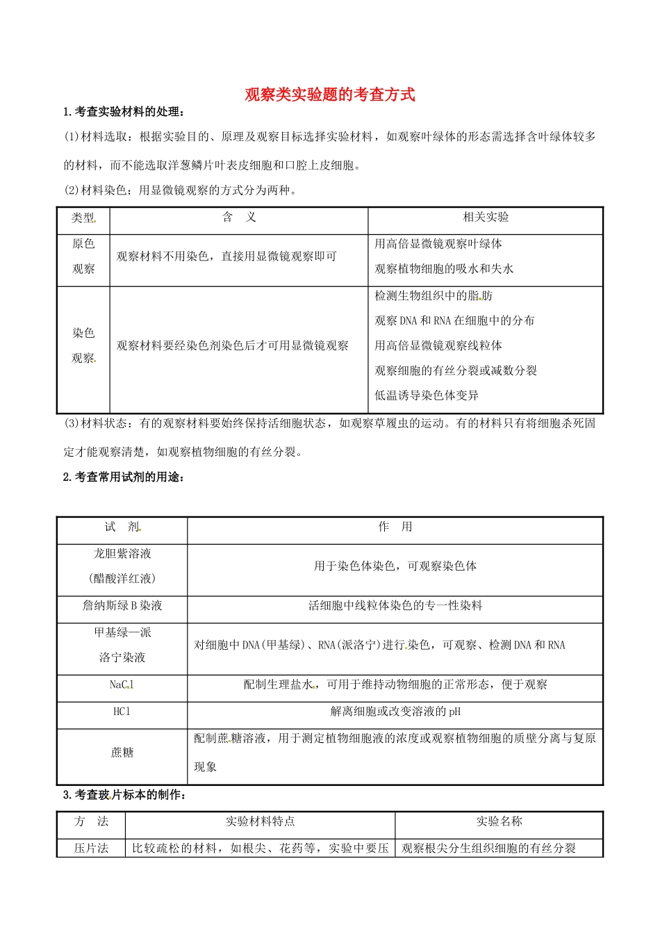 高考生物大一轮复习 实验技能积累 探究活动 1.1.2观察细胞的基本结构教案 中图版-中图版高三全册生物教案_第1页
