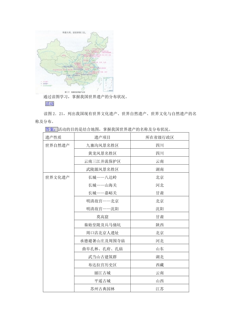 高中地理 第二章 旅游资源 2.3 我国的旅游资源（第1课时）教案 新人教版选修3-新人教版高二选修3地理教案_第3页