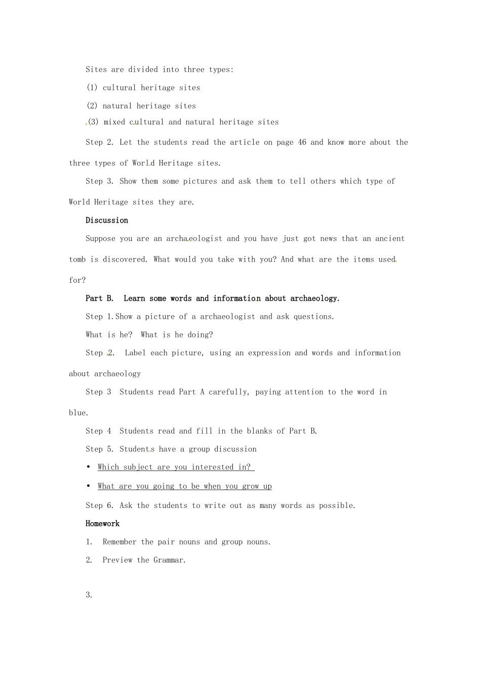 高中英语 Unit 3 Back to the past Word power教案 牛津译林版必修3-牛津版高一必修3英语教案_第2页