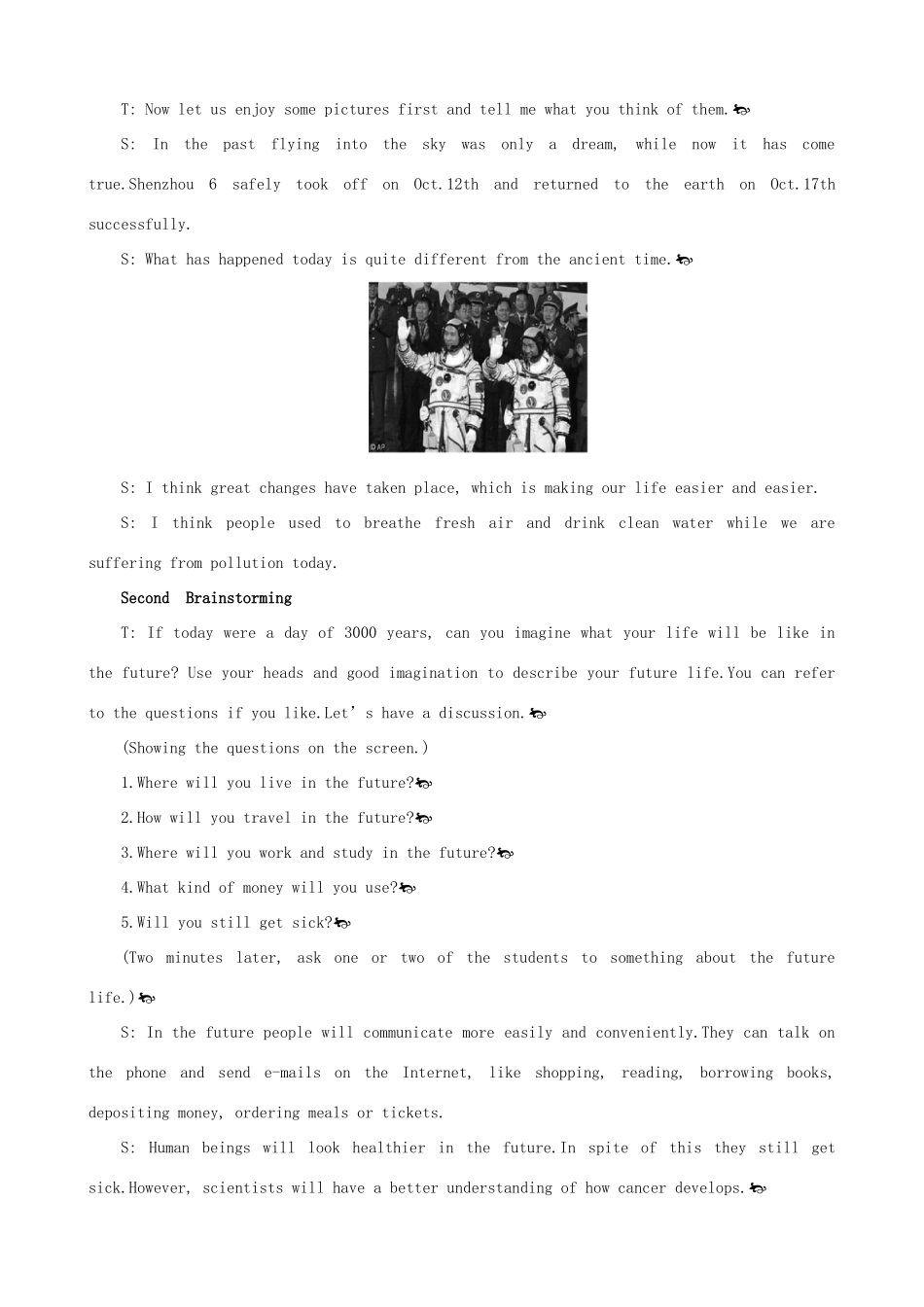 高中英语 Unit 3 Life in the future Period 2优秀教案 新人教版必修5_第3页