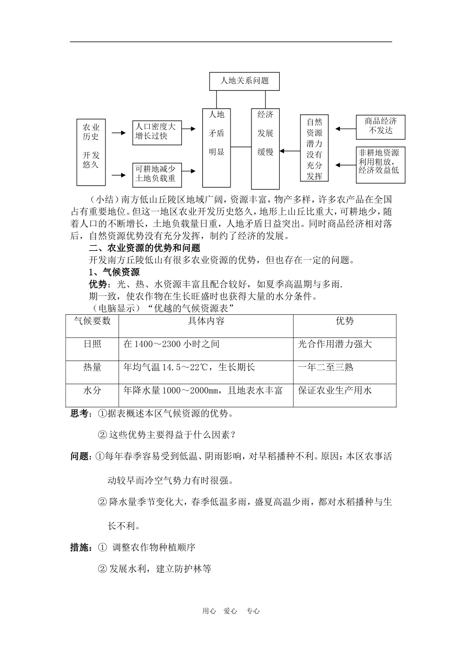 高中地理山区农业资源开发的地理背景2教案人教版选修2_第2页