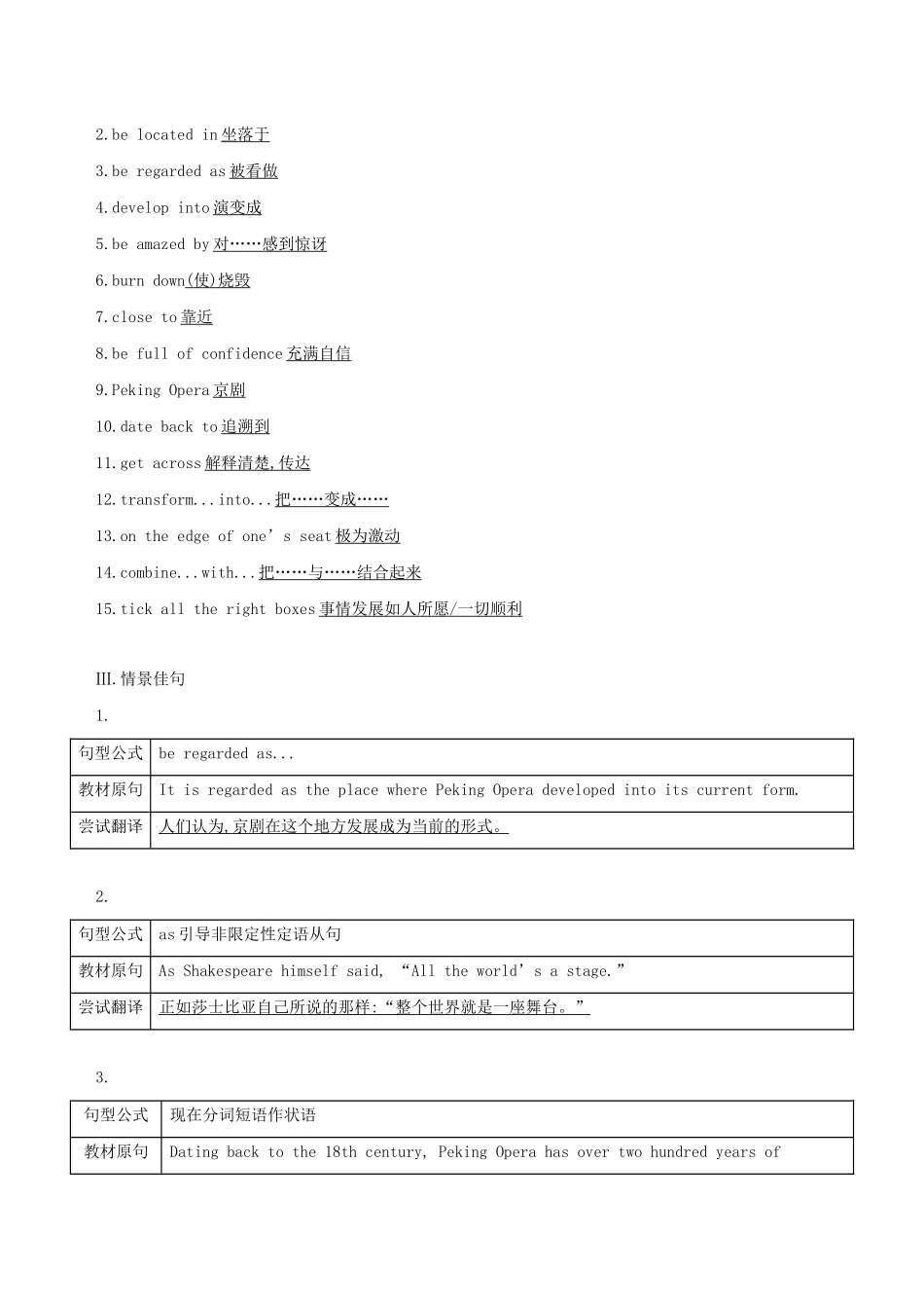 （3年高考2年模拟）版新教材高考英语 Unit 4 Stage and screen Section Ⅱ Starting out  Understanding ideas讲义 外研版必修第二册-外研版高三必修第二册英语教案_第2页