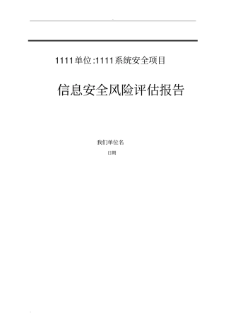 信息安全风险评估报告(4)