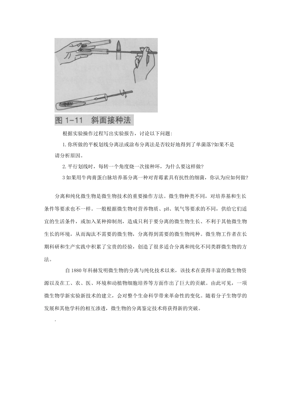 高中生物 第一章 第二节微生物的纯培养教案 北师大版_第3页