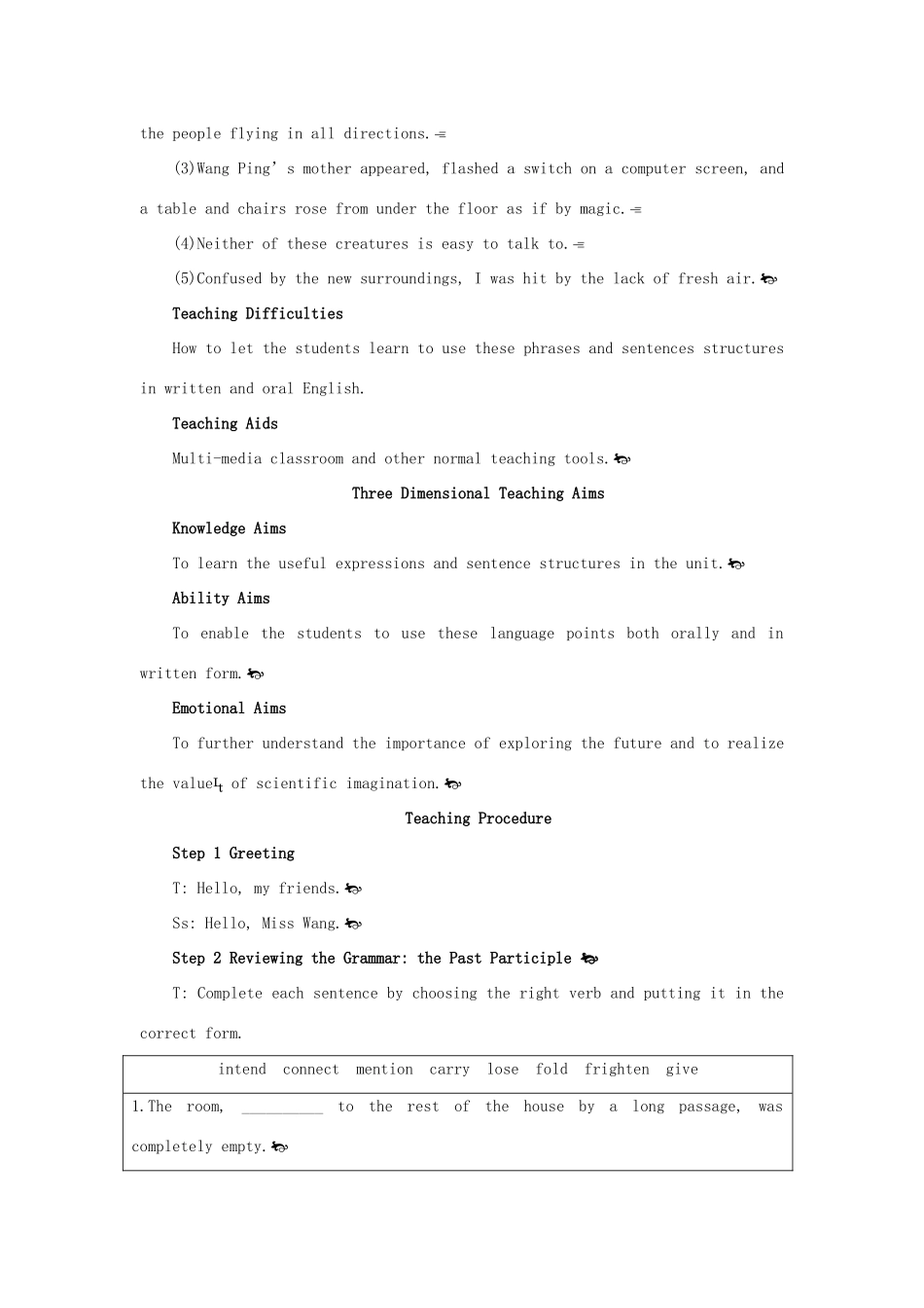 高中英语 （Unit3 Life in the future Period 6）优秀教案 新人教版必修5_第2页