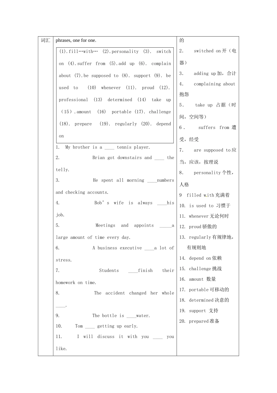福建省晋江市首峰中学高中英语《Unit 1 Lifestyles》教案 新人教版必修1_第3页