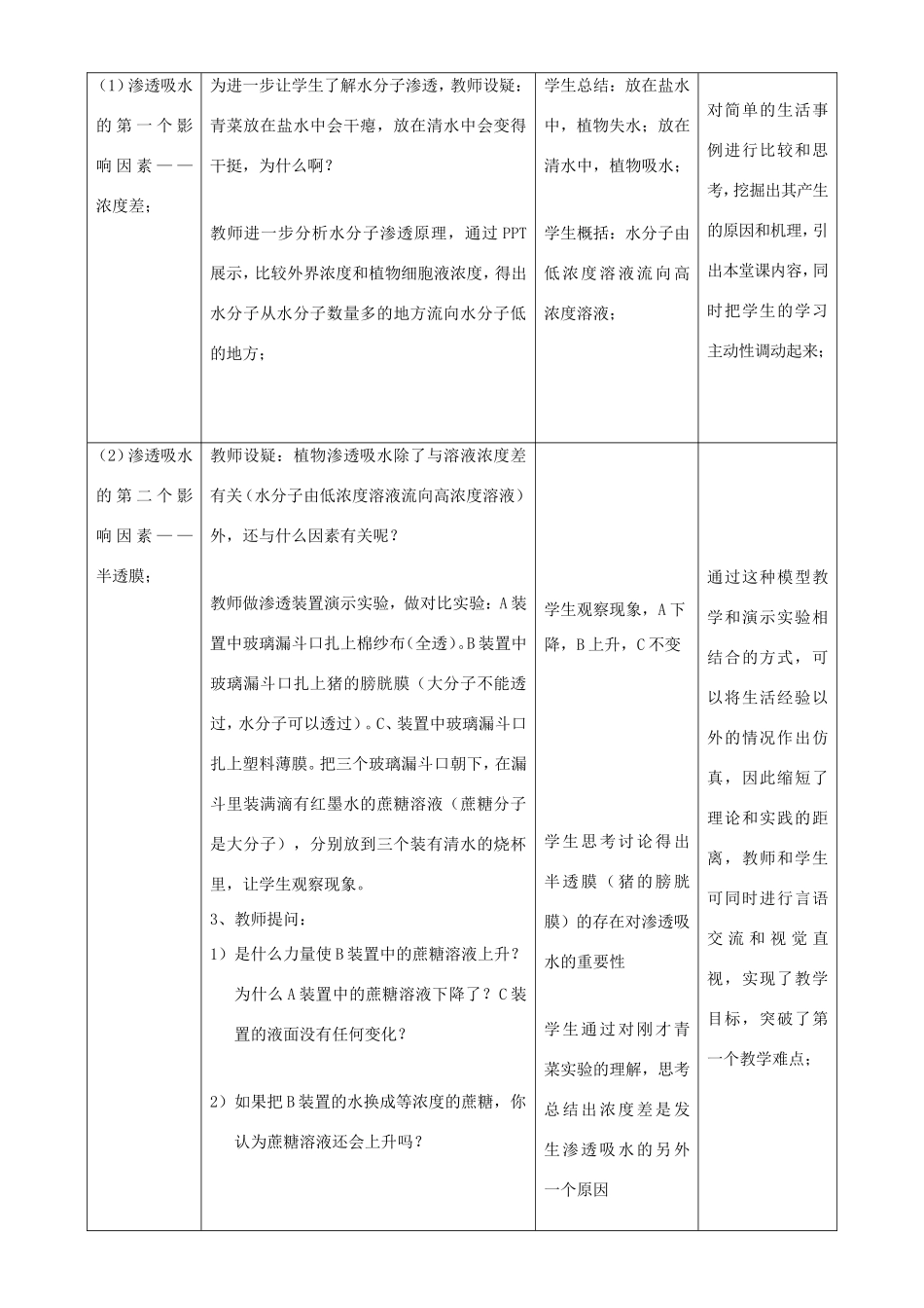 高中生物 物质出入细胞的方式3教案 浙科版必修1-浙科版高中必修1生物教案_第3页