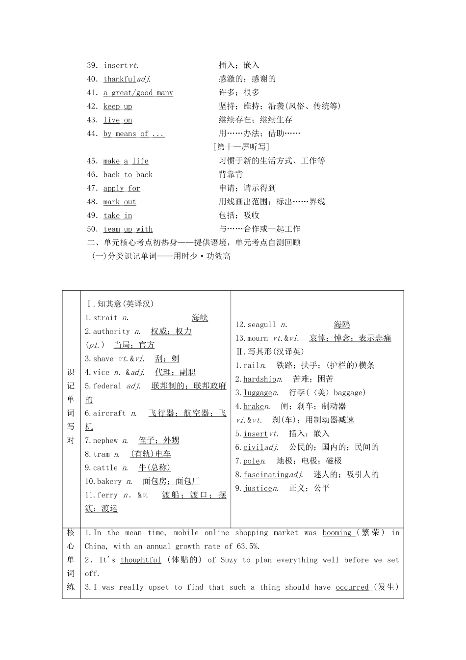 （浙江专版）高考英语一轮复习 Unit 1 A land of diversity讲义 新人教版选修8-新人教版高三选修8英语教案_第3页