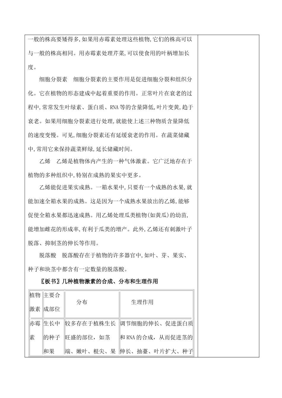 高中生物《其他植物激素》教案1 新人教版必修3_第2页