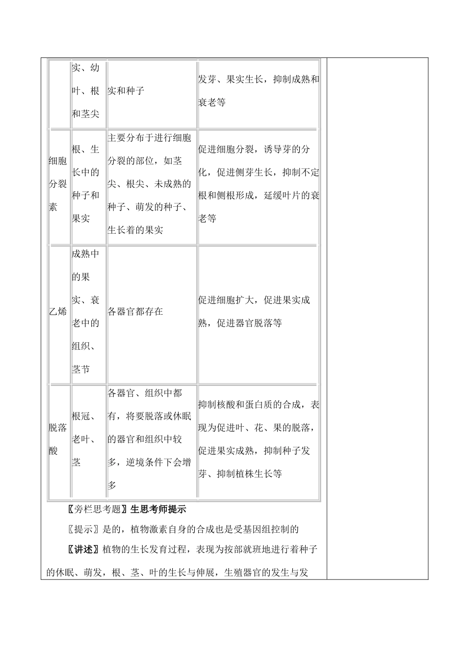 高中生物《其他植物激素》教案1 新人教版必修3_第3页