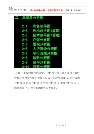 住宅小区如何做分析图